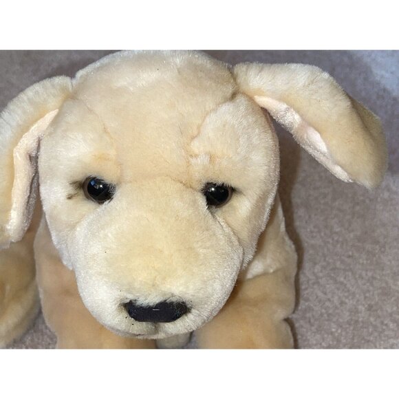 Yellow Lab Labrador Puppy Dog Golden Retriever Stuffed Plush 16" -Kids Preferred - Picture 5 of 7